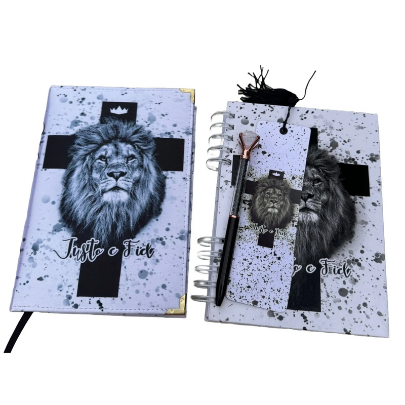 Kit Biblia Leão Justo e Fiel Ntlh + Caderno Devocional Justo e Fiel