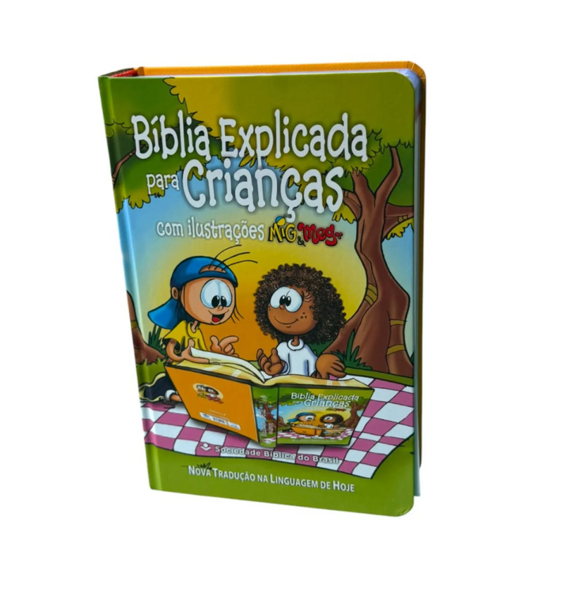Bíblia Infantil Explicativa para Crianças Com Ilustraçoes Mig Meg Sbb