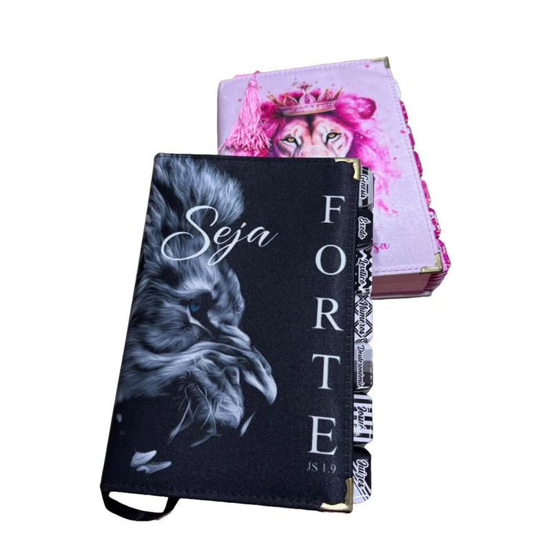Kit Casal Leão Seja Forte ARC Abas