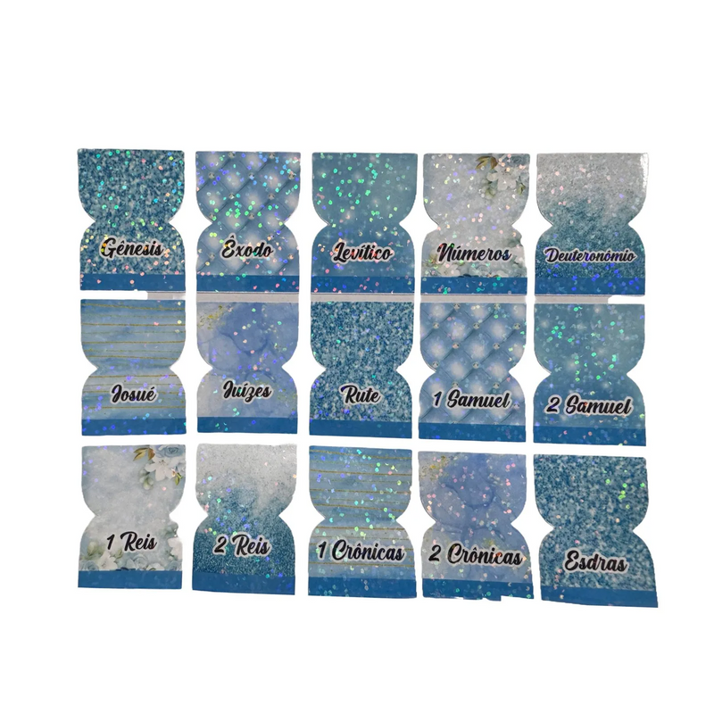 Cartela de Abas Adesivas Glitter
