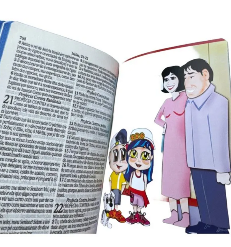 Biblia Infantil Azul Pequenos Discípulos Com Harpa Cpp