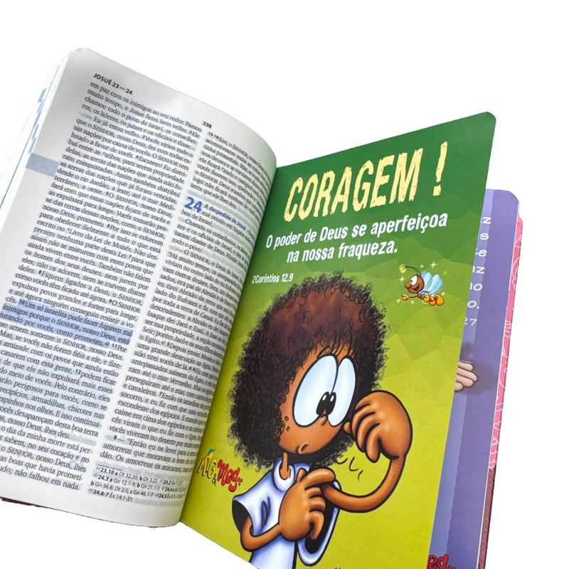 Bíblia Infantil Mig e Meg Rosa