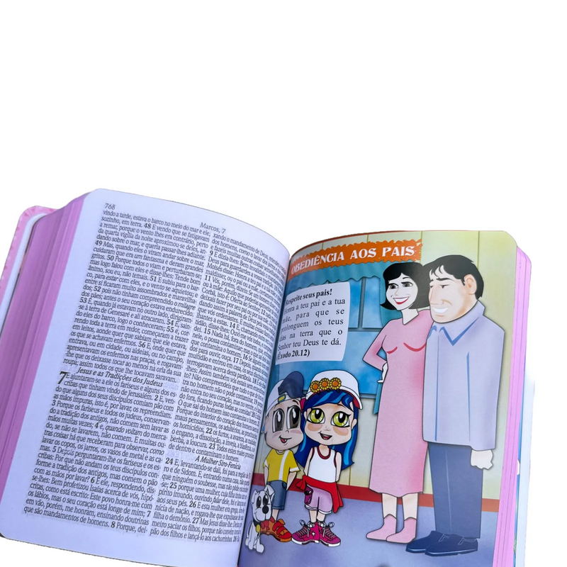 Biblia Infantil Rosa Pequenos Discípulos