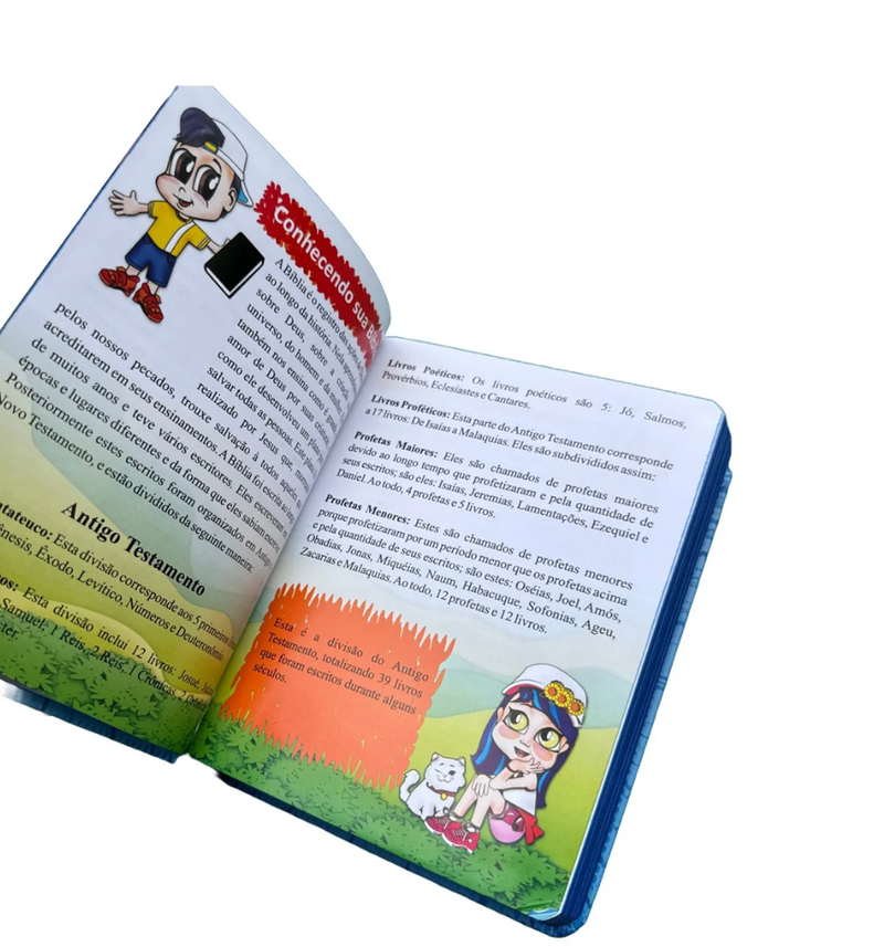 Biblia Infantil Azul Pequenos Discípulos Com Harpa Cpp