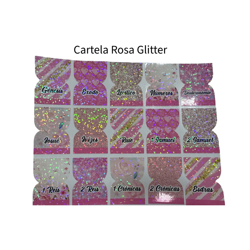 Cartela de Abas Adesivas Glitter